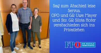 FPÖ Neuhofen – Personalwechsel: OPO GR Uwe Mayer und EGR Silvia Hofer verlassen die Kommunalpolitik!